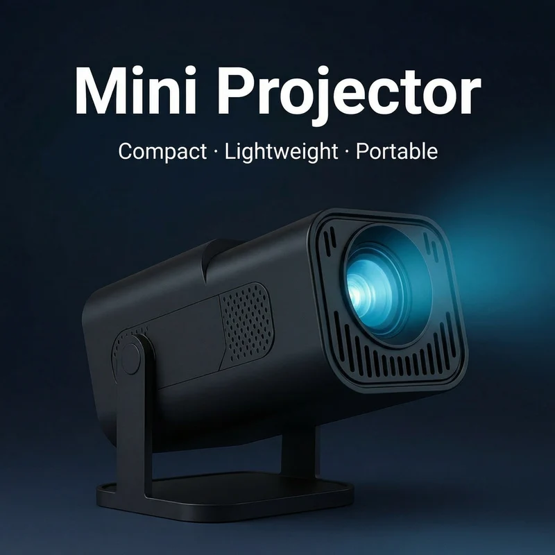 Mini Projektor – Tragbar, Wireless Screen Mirroring & Integrierter Lautsprecher