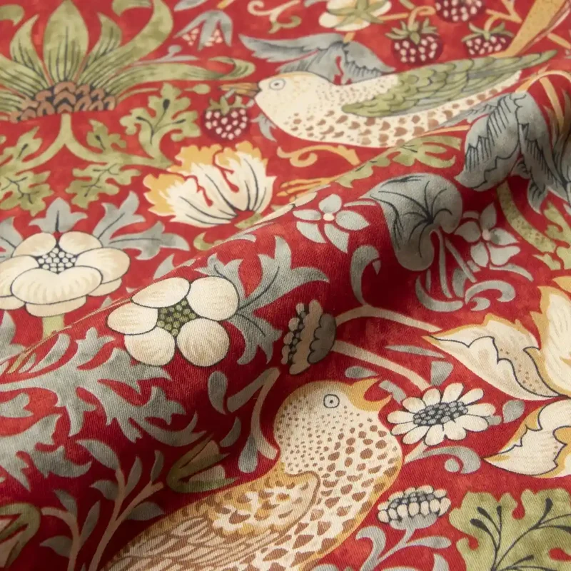 Nishikawa Morris Gallery Strawberry Thief 63X43Cm Pillow Cover 100% Cotton Red Pj07305676R