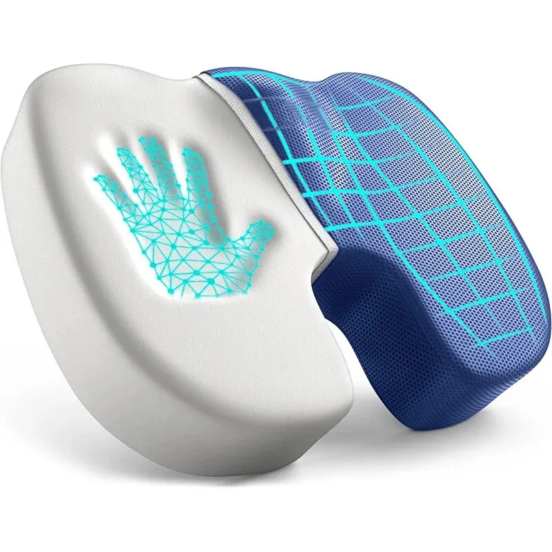 Ergonomisches Bürokissen – Memory-Schaum Sitzkissen zur Druckentlastung & Rückenunterstützung für Langes Sitzen