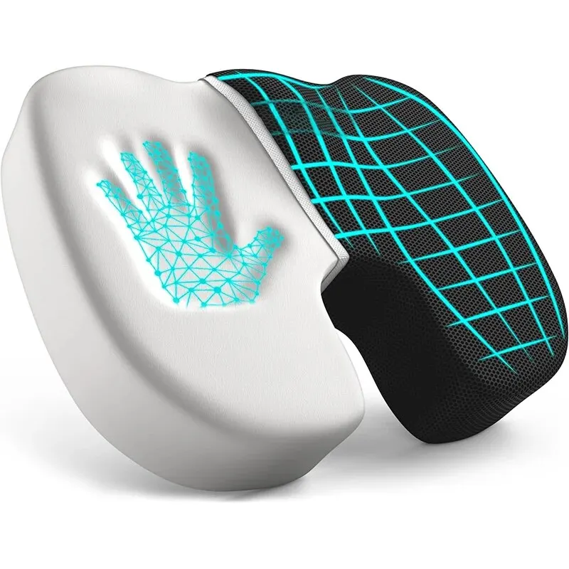 Ergonomisches Bürokissen – Memory-Schaum Sitzkissen zur Druckentlastung & Rückenunterstützung für Langes Sitzen