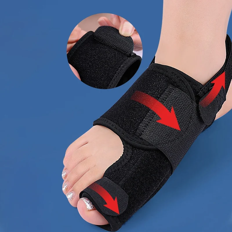 Hallux Valgus Korrektor – Verstellbare Orthopädische Zehenschiene mit Aluminiumstütze & Fersenband