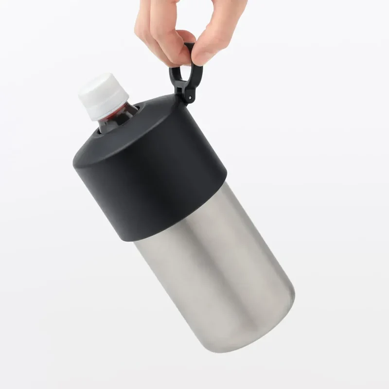 Muji Cold Bottle Cooler Holder, Durable Collapsible Handle 500ml