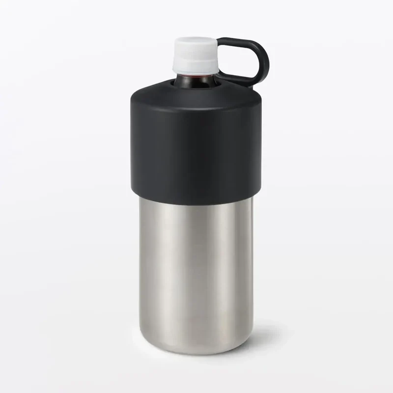 Muji Cold Bottle Cooler Holder, Durable Collapsible Handle 500ml