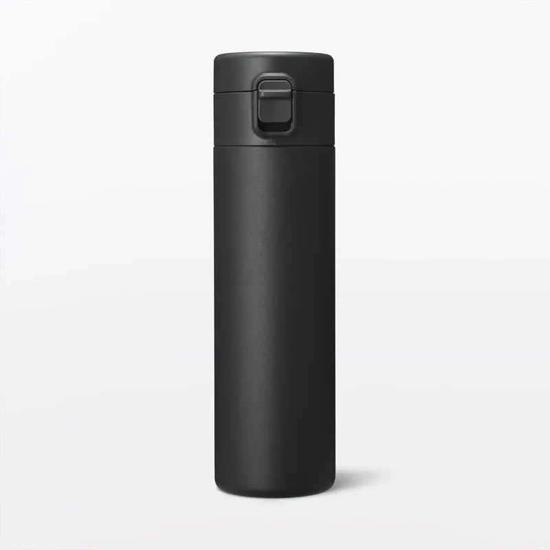 Muji Vacuum Insulated One-Touch Thermal Bottle 750ml Silver