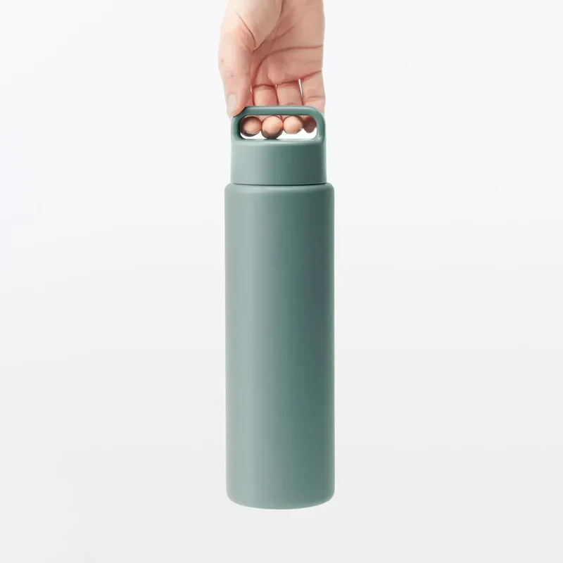 Muji Vacuum Insulated Thermal Bottle with Handle, 700ml