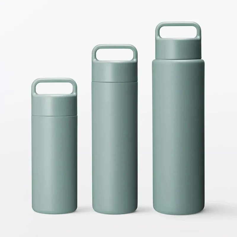 Muji Vacuum Insulated Thermal Bottle with Handle, 700ml