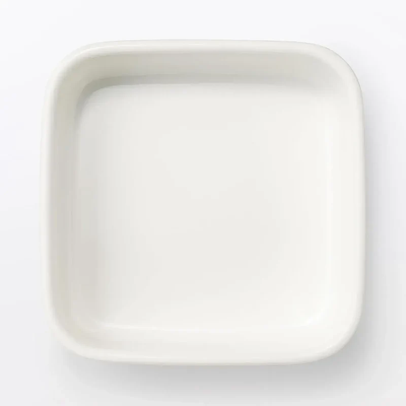 Muji Enameled Square 6.3" Compact Durable Food Storage Container
