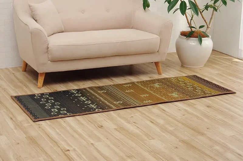 Ikehiko Corporation Japan Igusa Rug Mat Gabe Fx Sara Antibacterial Deodorant Brown 60X180Cm #8482059