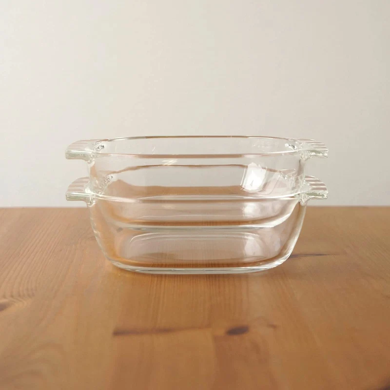 Hario Japan Heat Resistant Glass Toaster Dish 400Ml Buono Kitchen Set Of 6 - Htz-40-Bk