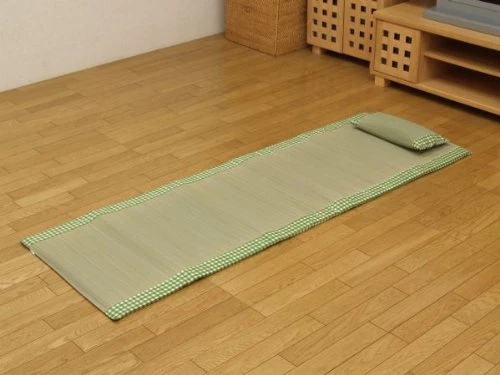 Ikehiko Corporation Rush Sleeping Mat With Pillow Green Single 60X180Cm Japan Urethane Included
