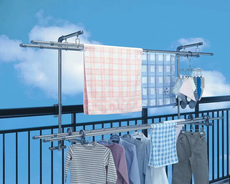 Sekisui Resin Japan Stainless Steel Balcony Clothes Stand Db-502