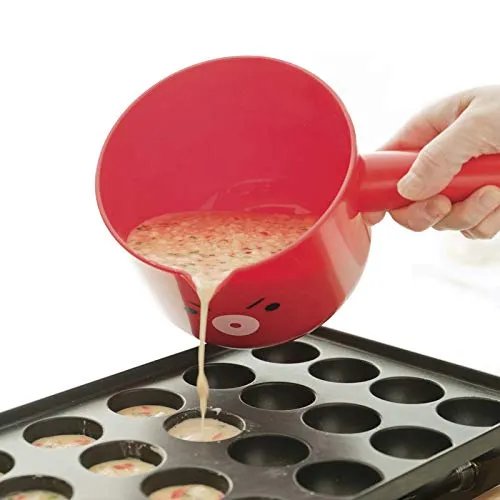 Kai Corporation Japan Takoyaki Tools 5-Piece Set 2 Picks Kitchen Paper Oiling Powder Sprinkle Ball Dispenser