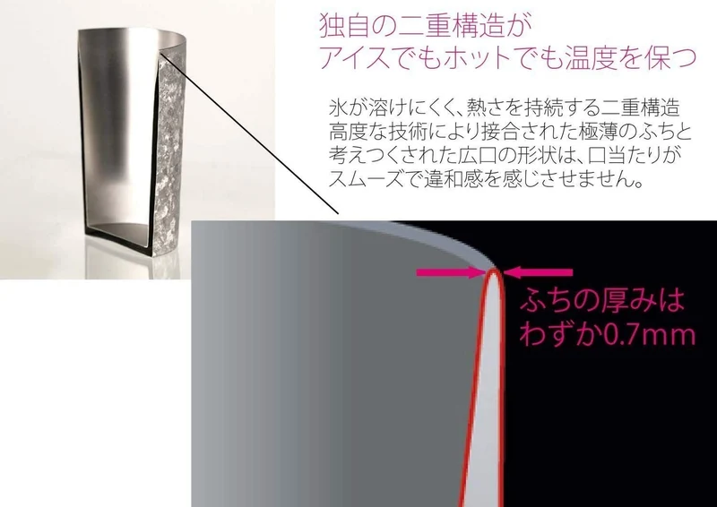 Horie T09Km270Mgsv Niigata Tsubame Titanium Double Tumbler Kiln Creation Light 270Cc Silver - Japan