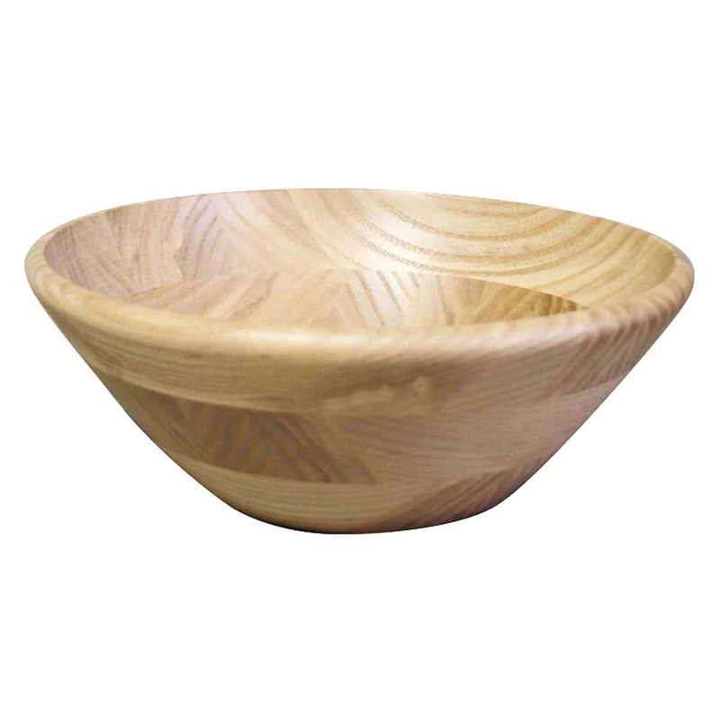 Kijihiki White Ash Salad Bowl With Round Edge 30cm