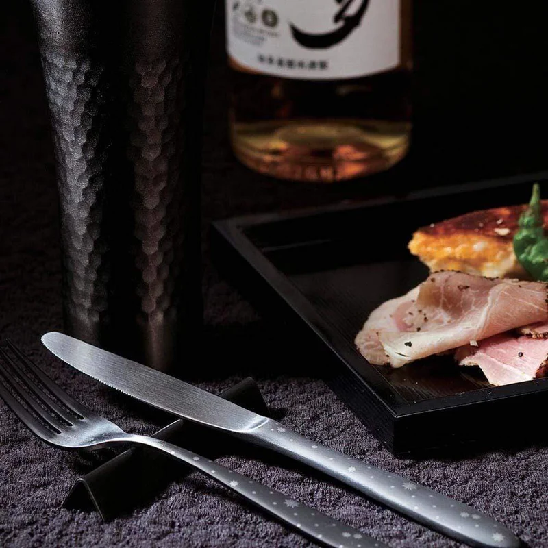 Todai Rikyu Black Crystal Pattern Coffee Spoon - Japanese Tableware