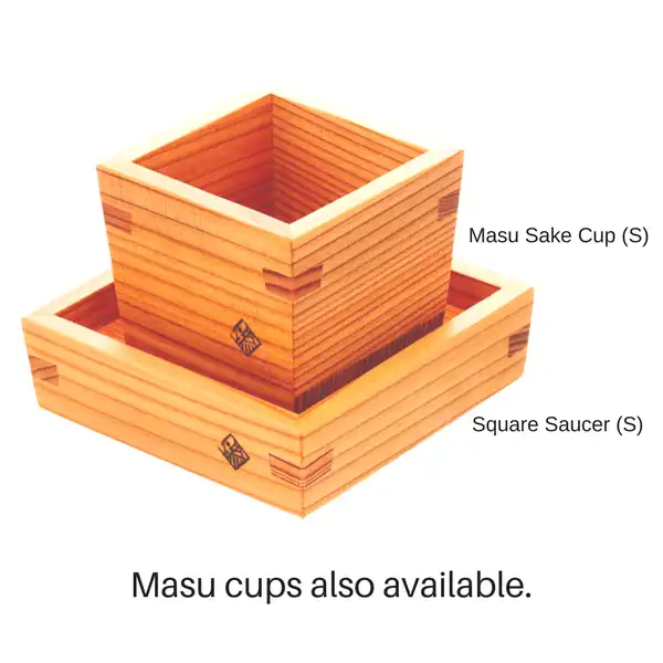 Miranda Style Omoeraku Handcrafted Japanese Cedar Square Saucer S (89x89mm)