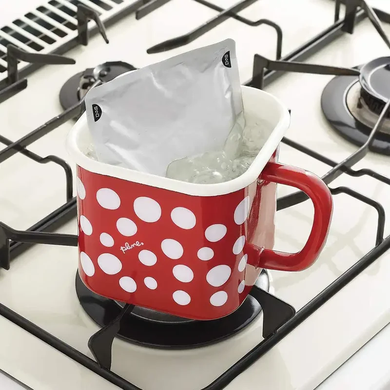 Yutaka Horo Enameled Multi Square Pot Dot Red
