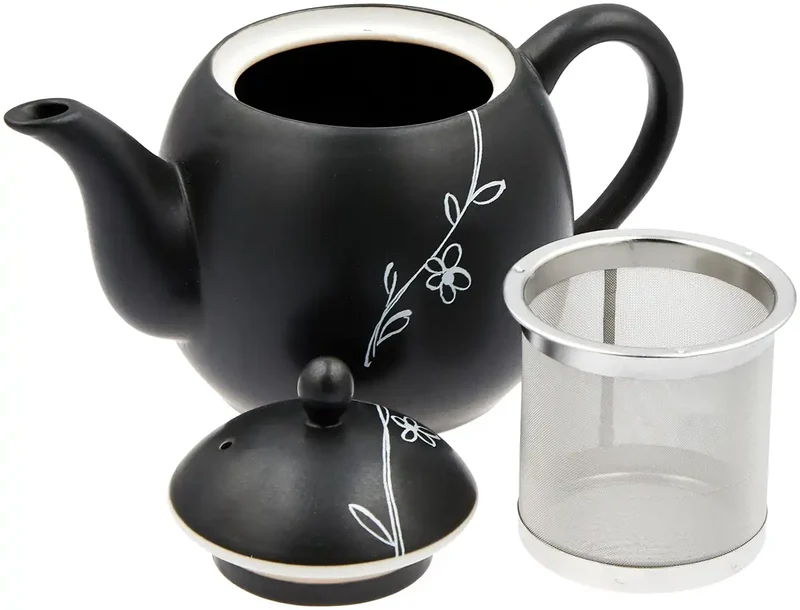 Itsumi Pottery Mino Ware Mf Black Glaze Karen Pot 038293 |