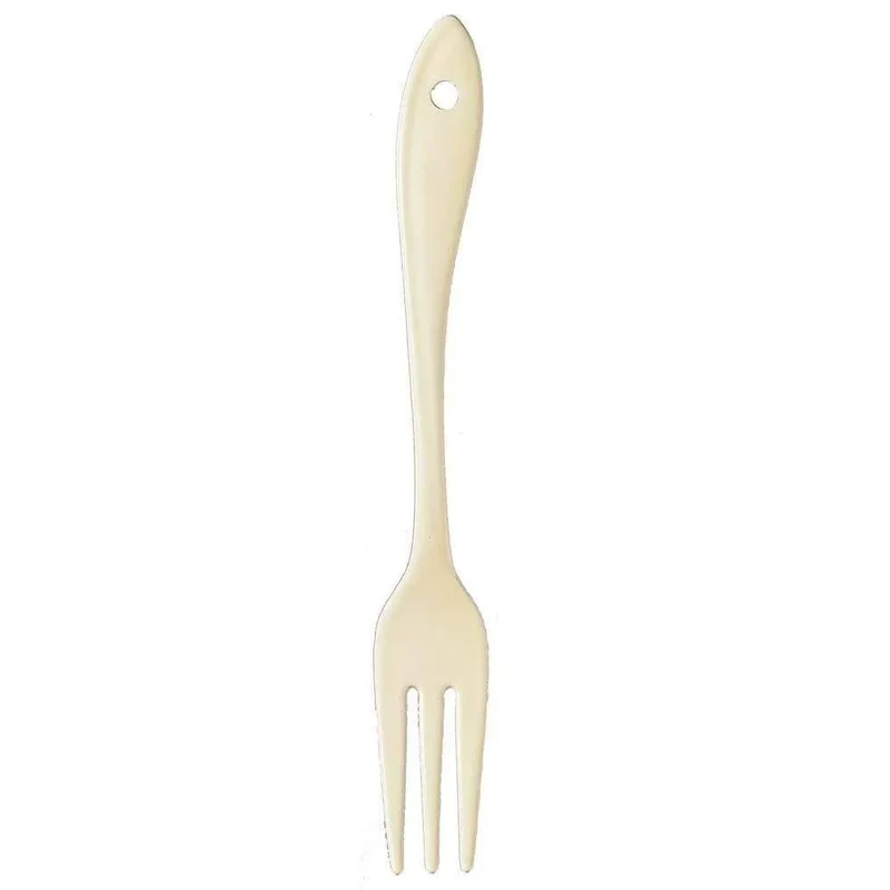 Together Japan Wada Leaf Enameled Ivory Cocktail Fork