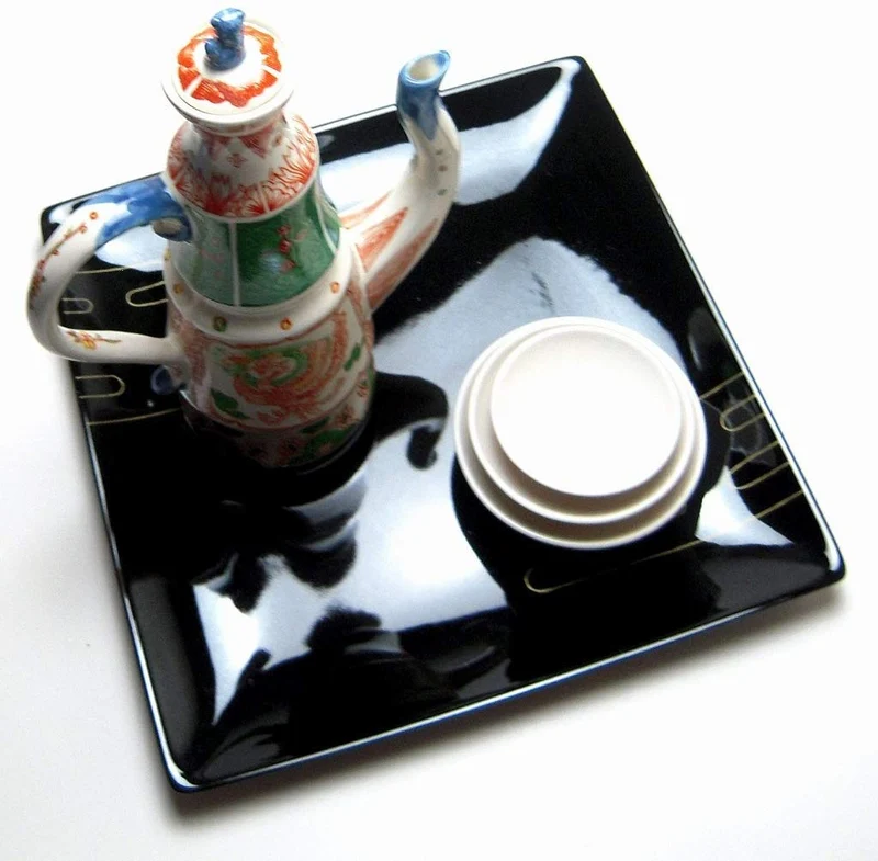 Jizakeya Toso Set - Banko-Yaki Kobanko-Yaki 5-Piece Set Sumiko Kishi Design A (White Tray) & Soda