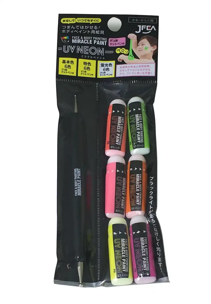 Pool Miracle Paint Fluorescent 6 Color Pen Set Japan Mpkit-03