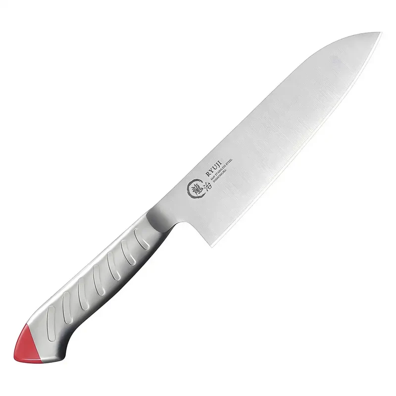 Ryuji Molybdenum Steel Santoku Knife Red