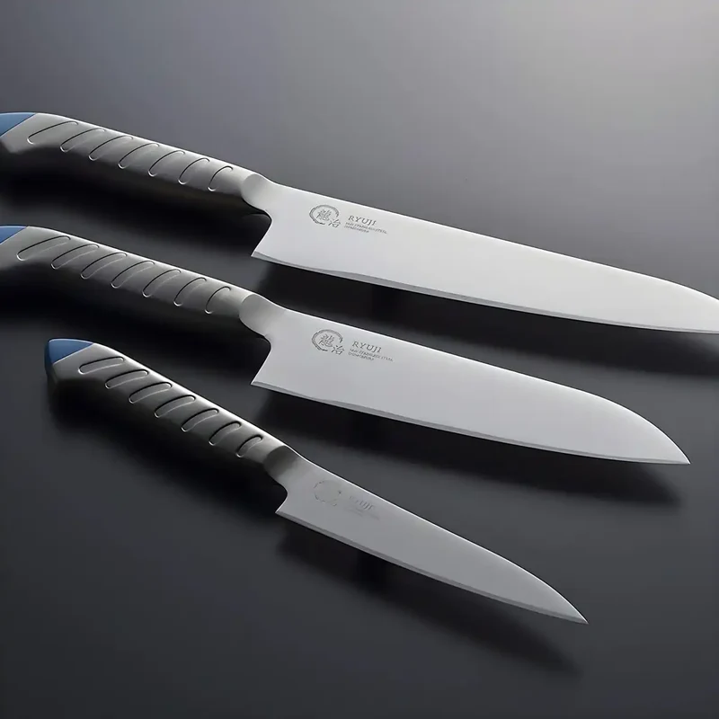 Ryuji Molybdenum Steel Gyuto Knife 21cm - Black