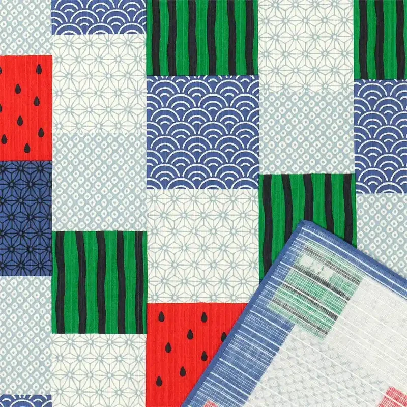 Hama Pattern Furoshiki 50Cm Watermelon Patchwork Cloth From Japan