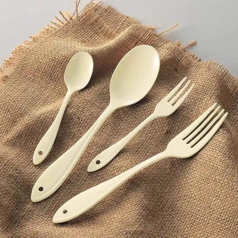 Together Japan Wada Leaf Enameled Dessert Fork (Ivory) - Default Title