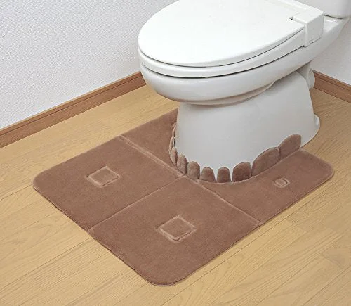 Sanko Mitsuba Soft & Fluffy Washable Toilet Mat Made In Japan 60X70Cm Suction Kj-60