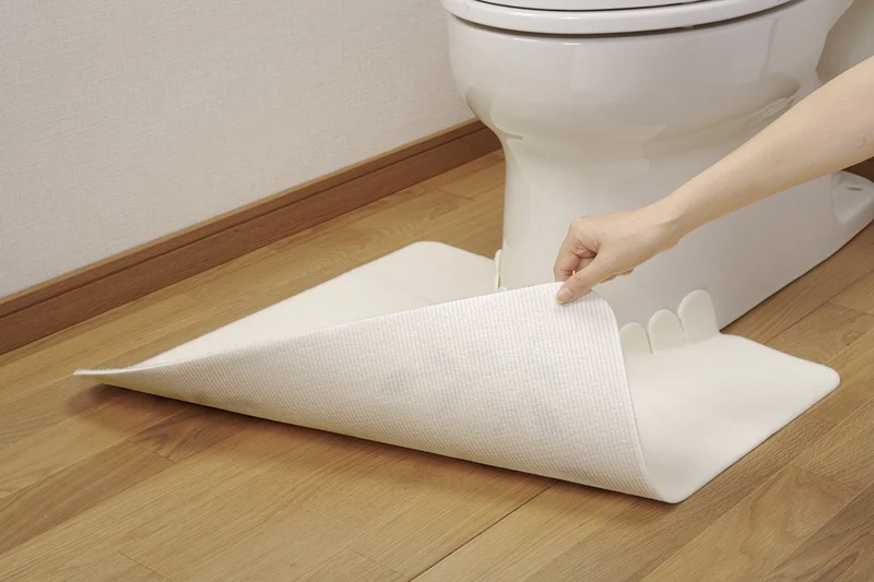 Sanko Mitsuba Japan Leaf Be Deodorant Thick Toilet Mat - 28