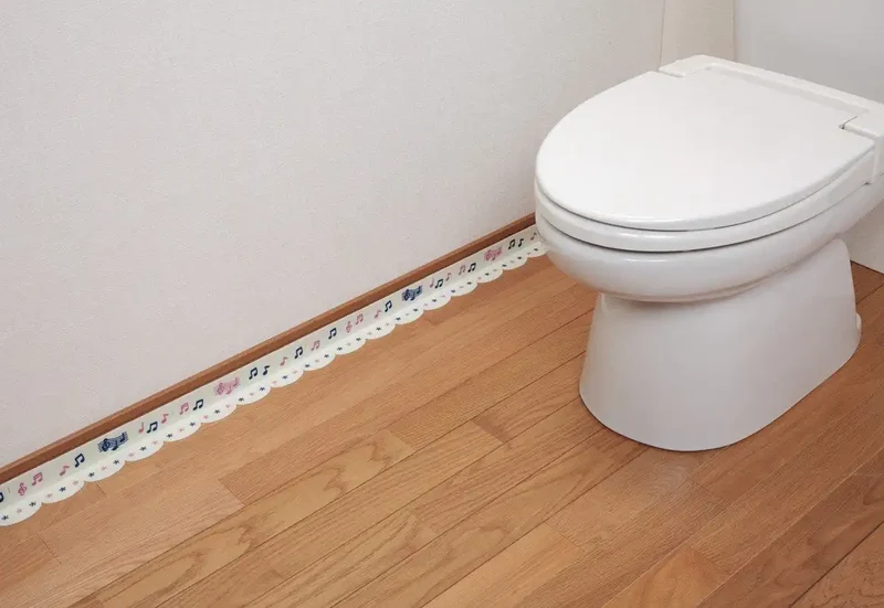 Sanko Mitsuba Kf-48 Stick-On Toilet Gap Tape Music Kf-48 Washable Stain-Resistant Adhesive