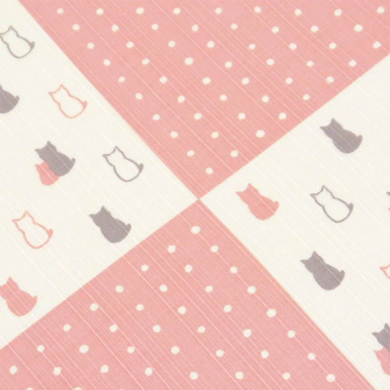 Hama Pattern Japanese Cat Pink Wrapping Cloth 50Cm Hamamonyo