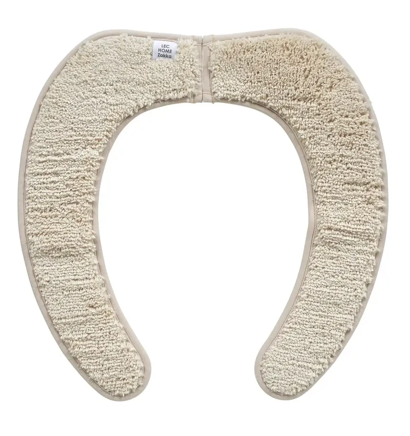 Lec Pita Q Suction Sheet Japan Beige Fluffy Tufted Fabric Slim Package Washable - B00319