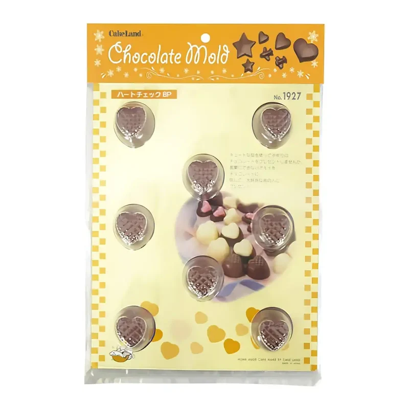 Tigercrown Polystyrene Checked Heart Chocolate Mold