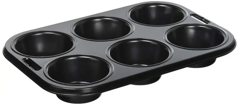 Pearl Metal Japan Kinzoku Bake Easy High Clean Coat Muffin Plate 6Pcs D-2686