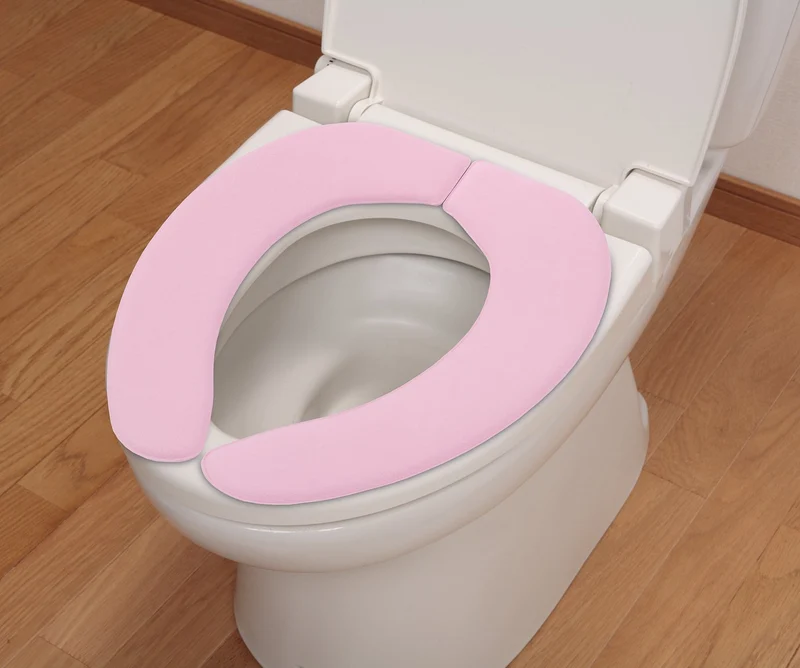 Sanko Mitsuba Kc-75 Japan Non-Slip Toilet Seat Cover Pink Adhesive Soft