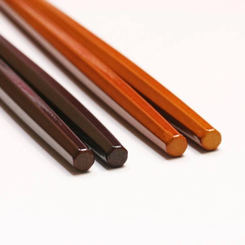 Fukui Craft Japan Octagonal Double-Lacquered Non-Slip Chopsticks 22.5Cm Shunkei Lacquer Brown