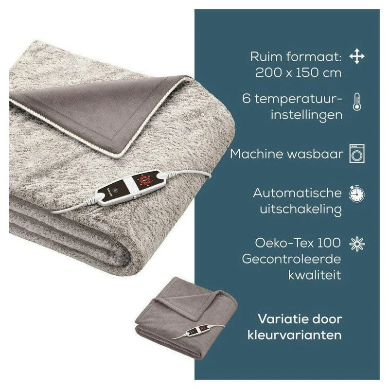 Beurer HD 150 XXL Nordic Elektrisch deken 200x150 cm Taupe