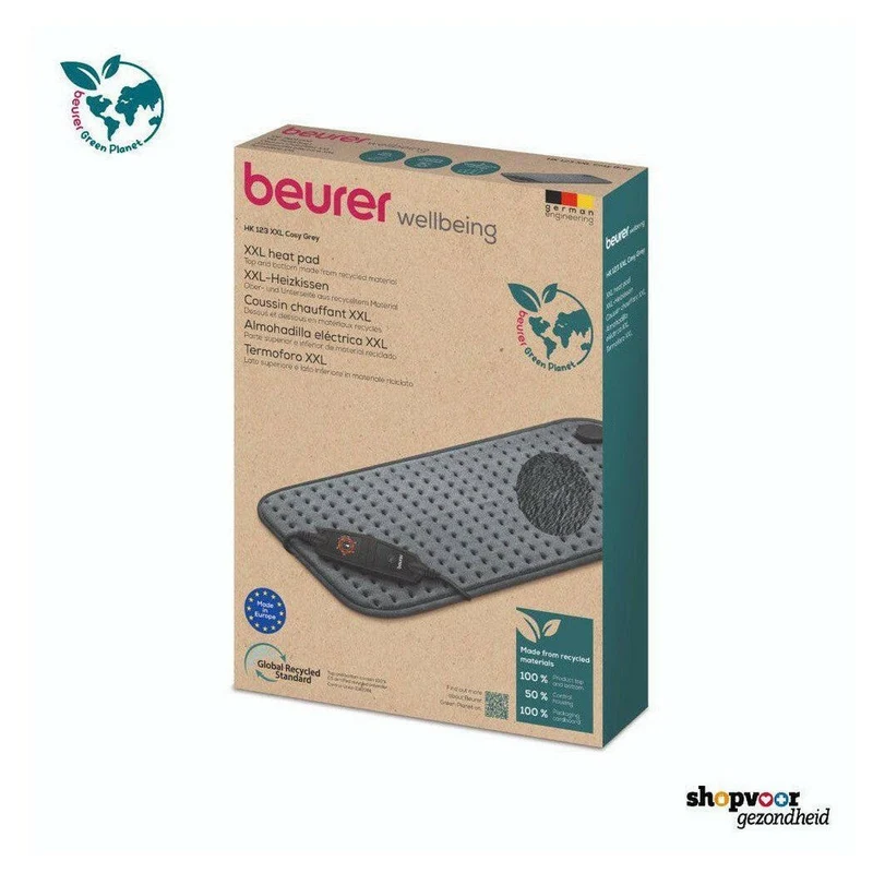 Beurer HK 123 XXL Cosy Grey Green Planet warmtekussen (VG)