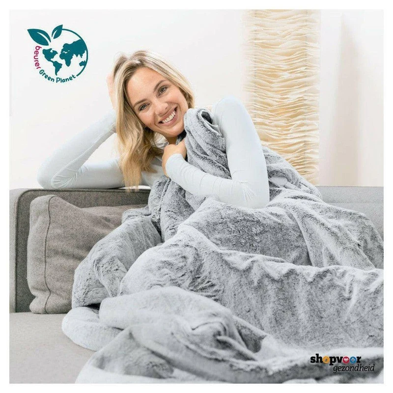 Beurer HD75 Nordic Green Planet warmtedeken grijs (VG)