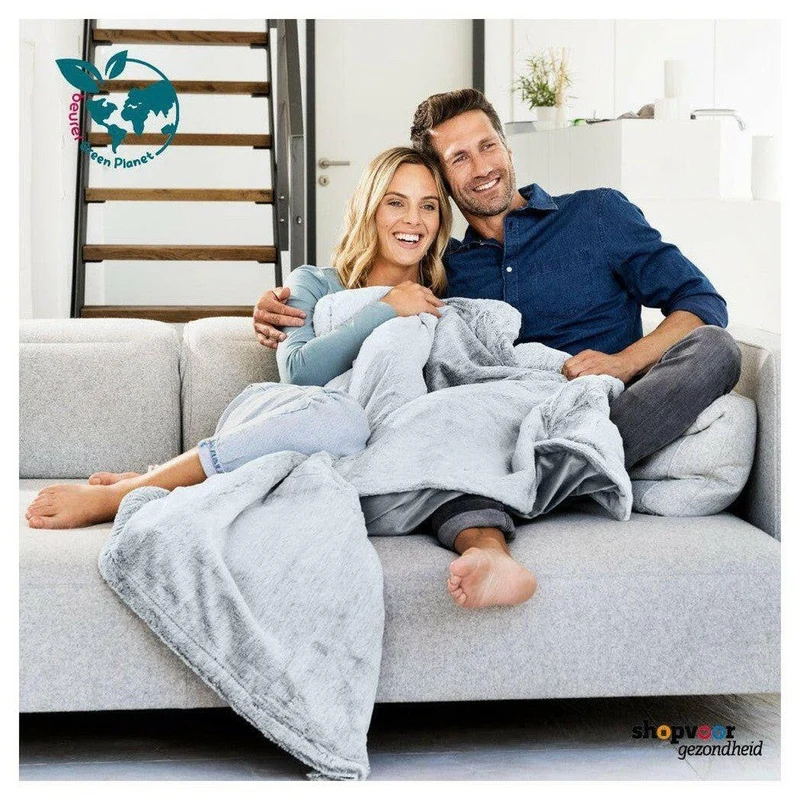 Beurer HD75 Nordic Green Planet warmtedeken grijs (VG)