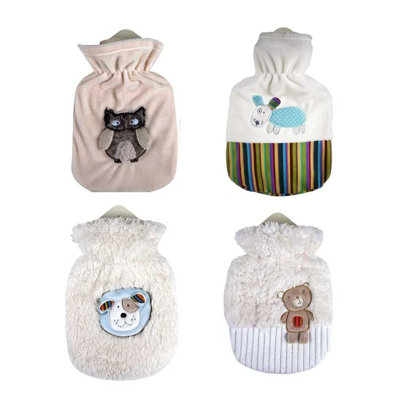 Sänger Kinder-Wärmflasche 0,8L, Kinder, Flauschbezug, 4 Modelle