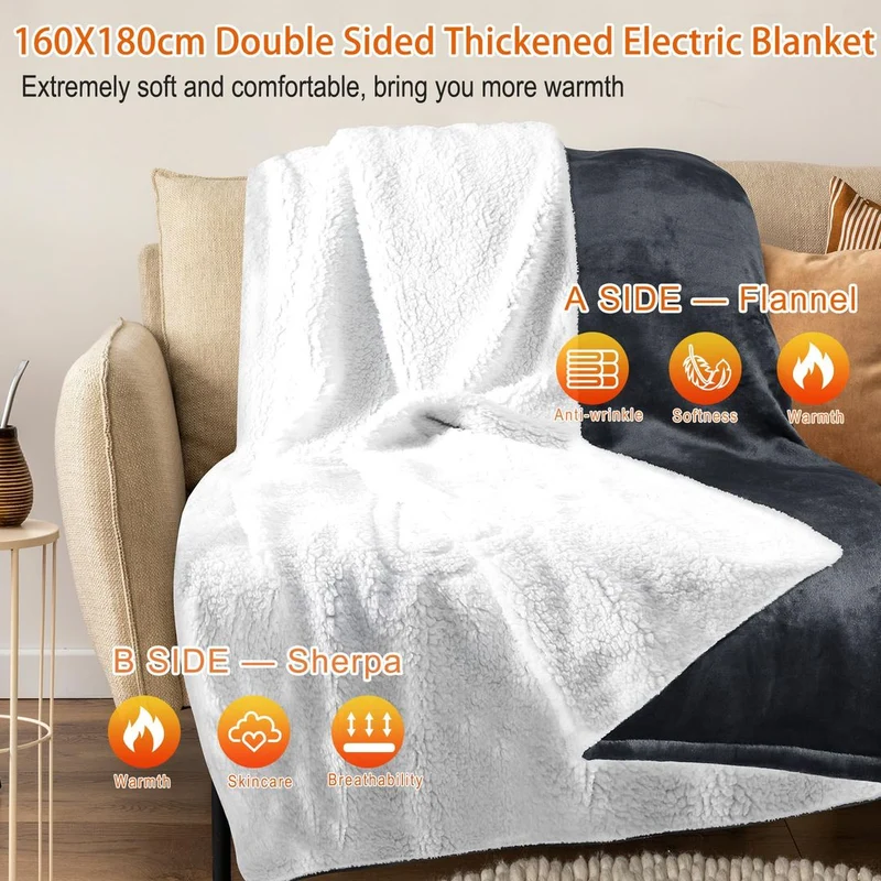 Elektrische Heizdecke – 180x160 cm, Mit Fernbedienung