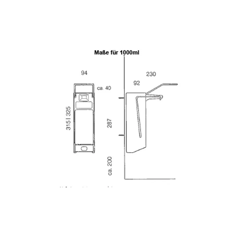 Eurospender, Hecatec Design, Aluminium, langer Armhebel 500 o 1.000 ml