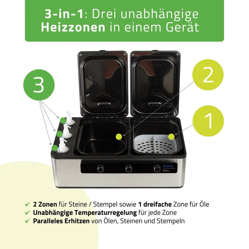 Multifunktionales Hot-Stone-Wärmegerät | für Massagesteine und Öle