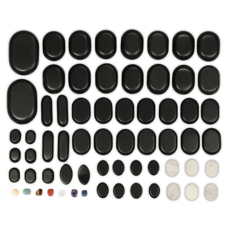 Hot Stone Massagesteine Set 64 teilig