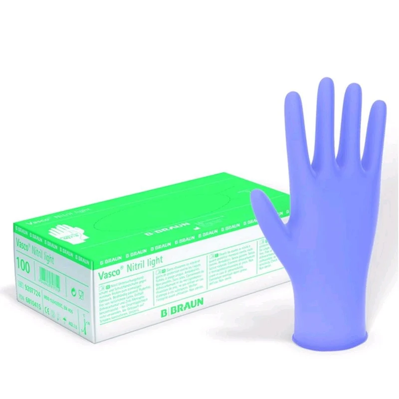 B.Braun Vasco Nitril light Nitrilhandschuhe blau, puderfrei, 100 St.