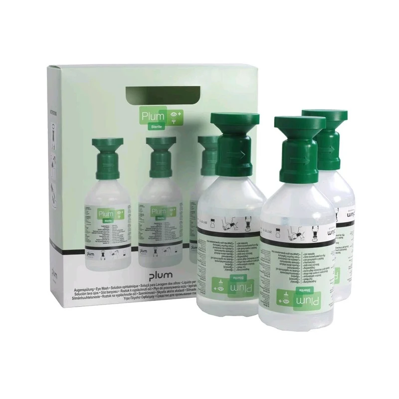 Plum Augenspülflasche mit Augenspüllösung, Einfach o. Duo, 200ml - 1L