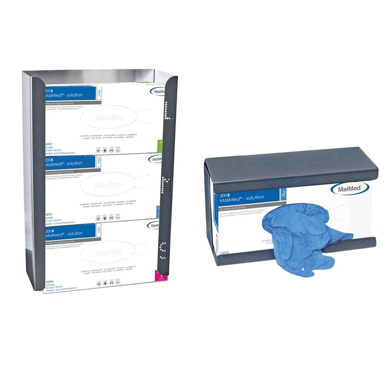 MaiMed Holder HSS Edelstahl, Wandhalter für 1 oder 3 Handschuhboxen